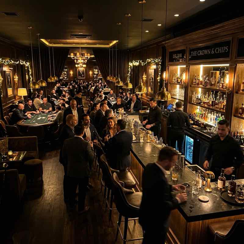 Póker lounge atmoszféra